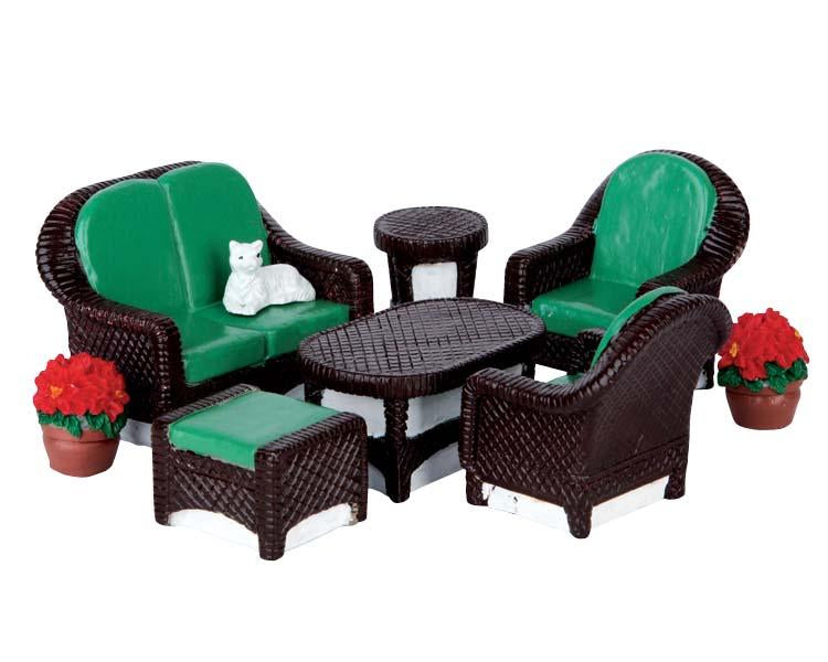 LEMAX Wicker Lawn Set, set of 8 #64077